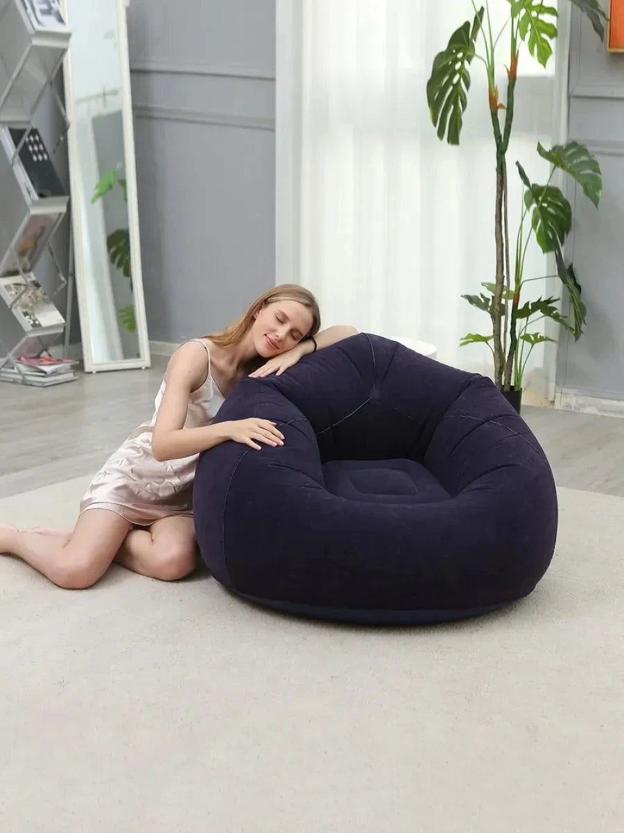 Inflatable Lazy Sofa Folding Portable Pvc Inflatable Air Chair for Living Room Outdoor Camping Convenient Beach Lounge Chair - Deal Done