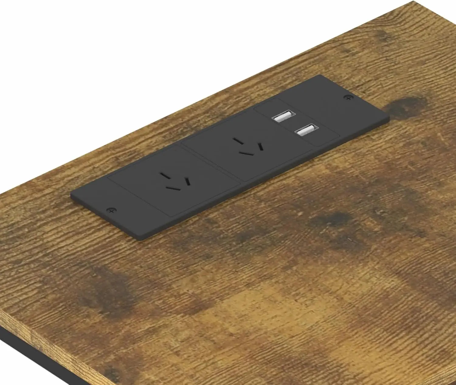 XMSJ LED End Table Modern Morocco - Charging Station with 3 Fabric Drawers & Shelf - Deal Done