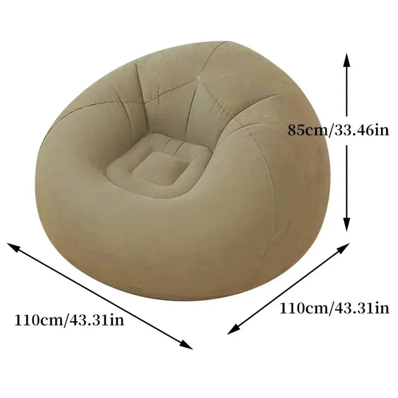 Large Inflatable Lazy Sofa Chair - PVC Lounger Bean Bag for Indoor Outdoor - Deal Done