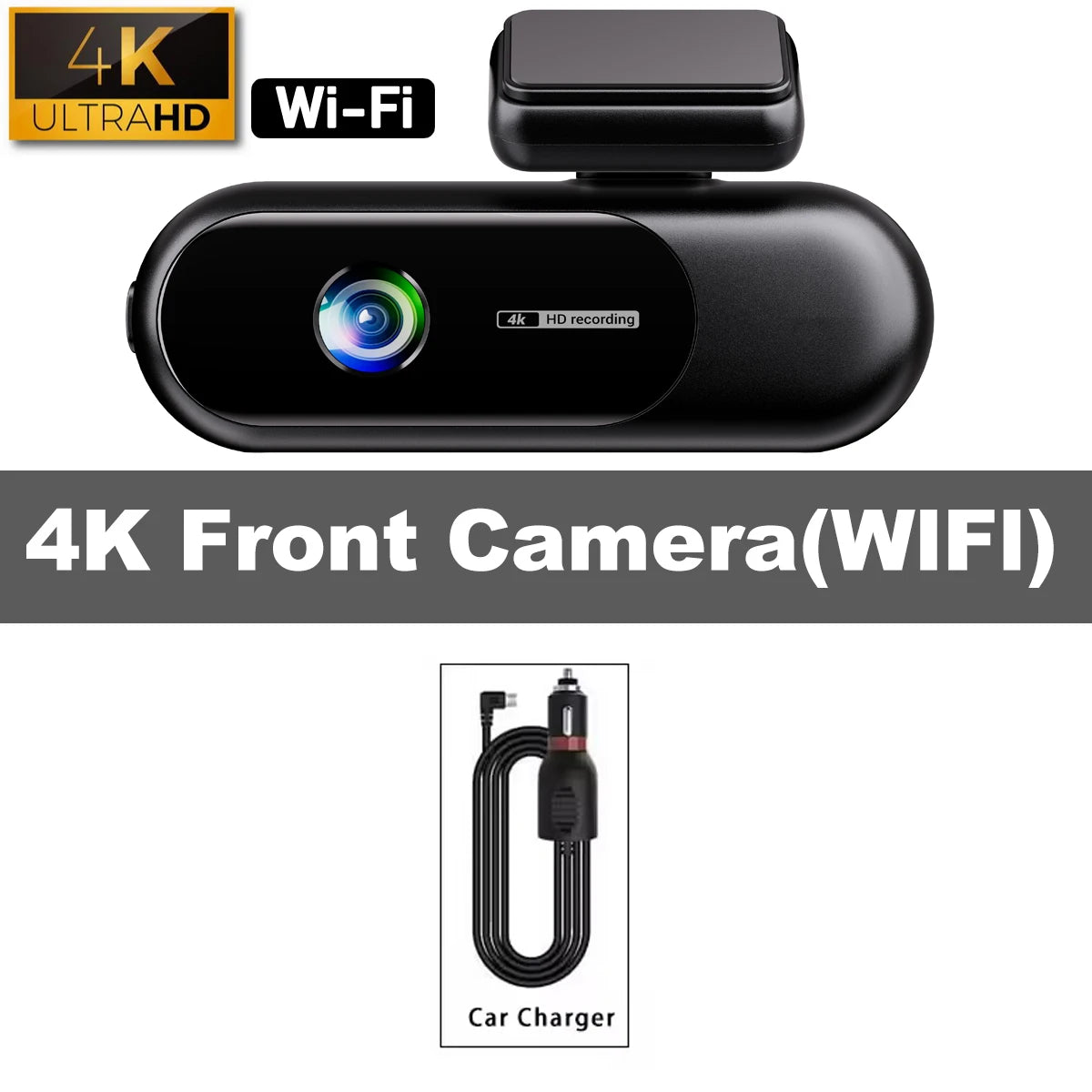 4K Dual Dash Cam WiFi – Night Vision & Parking