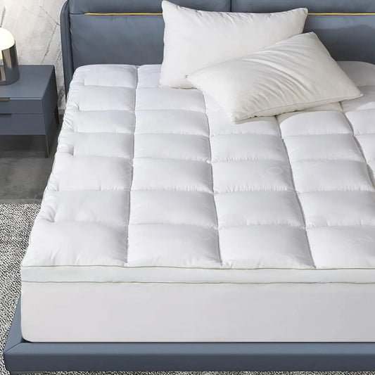 XMSJ Bamboo Mattress Topper Queen - Hotel Style Pillowtop Fitted Washable - Deal Done