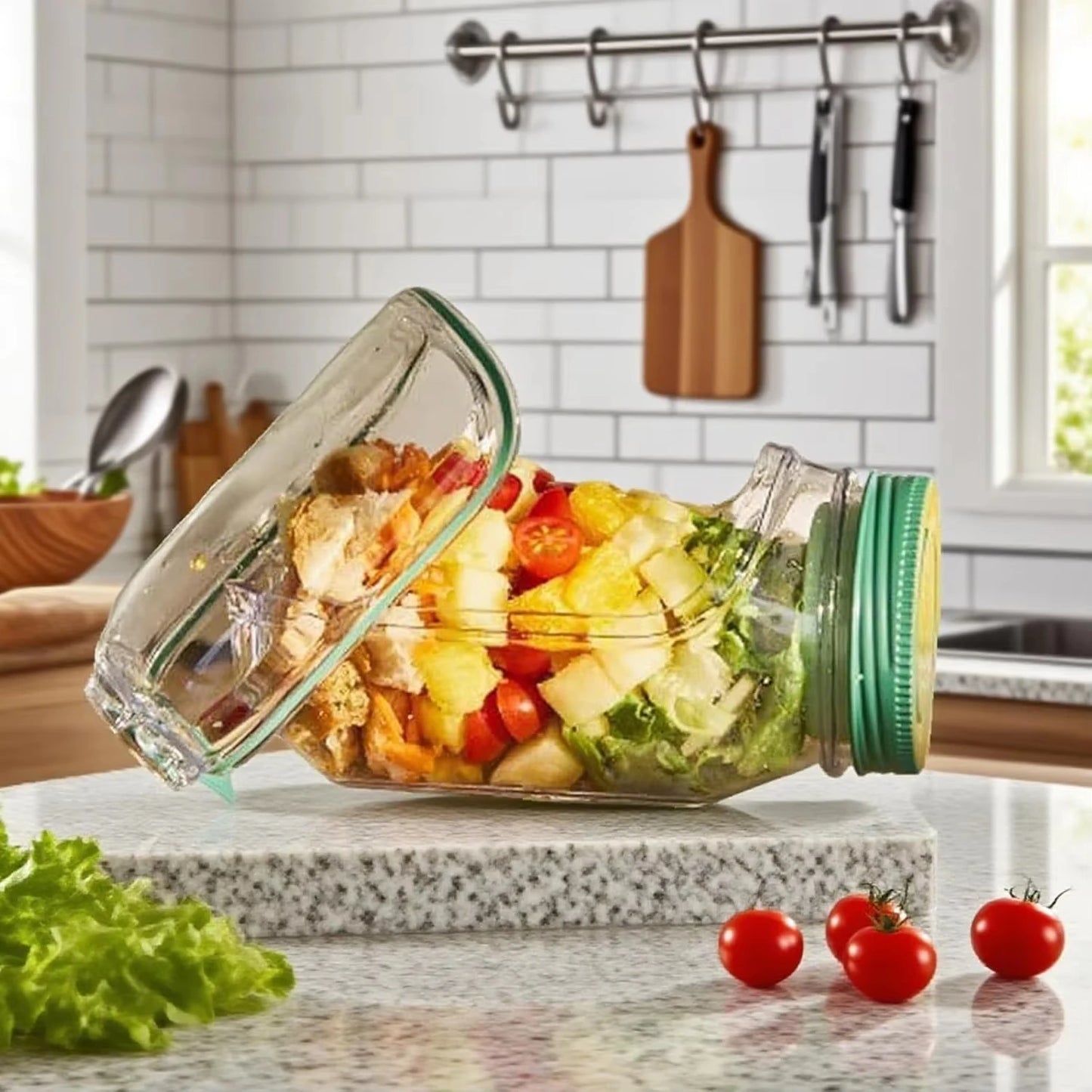 Portable Salad Container All-in-One - Leak Proof Meal Prep Bowl with Compartments - Deal Done