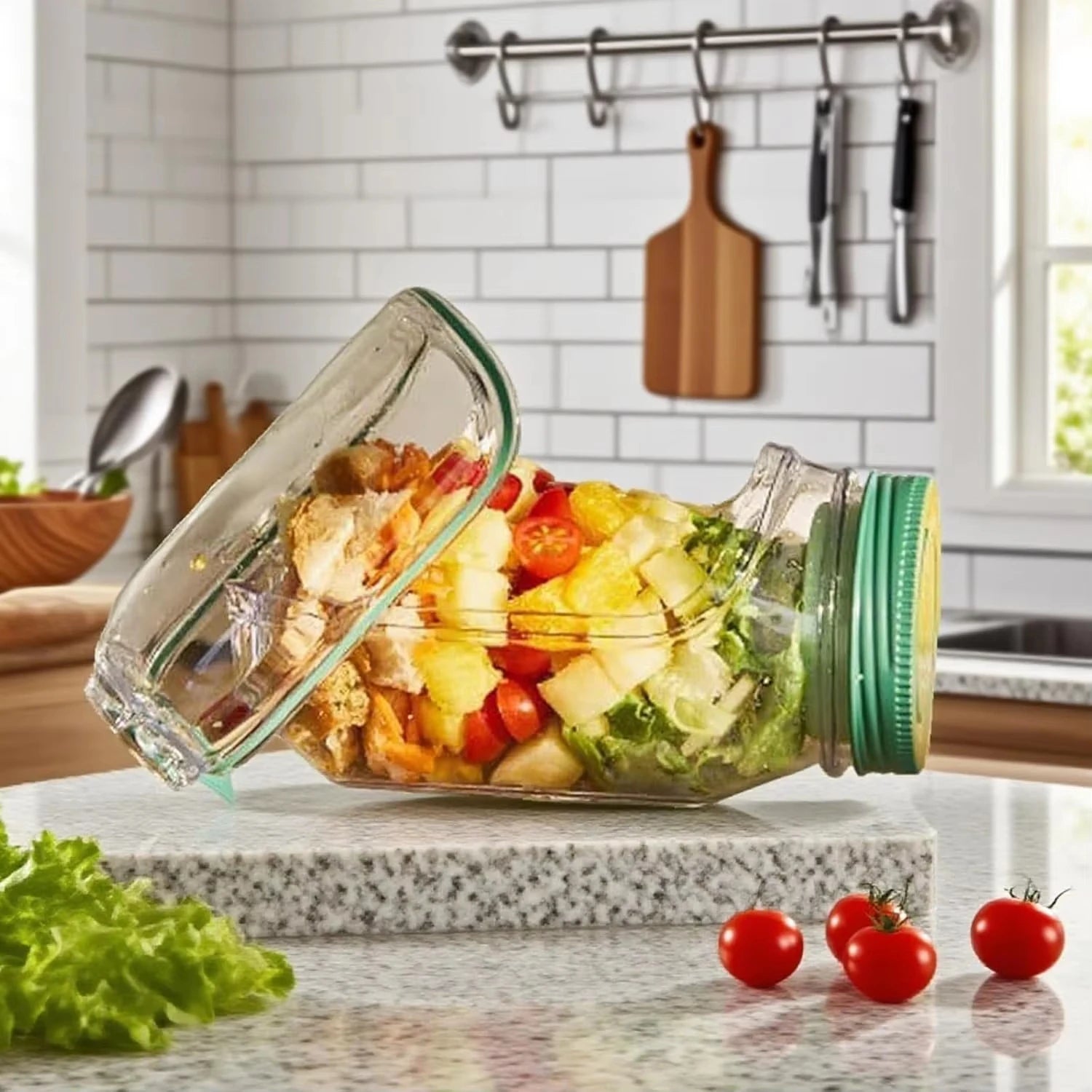 Portable Salad Container All-in-One - Leak Proof Meal Prep Bowl with Compartments - Deal Done