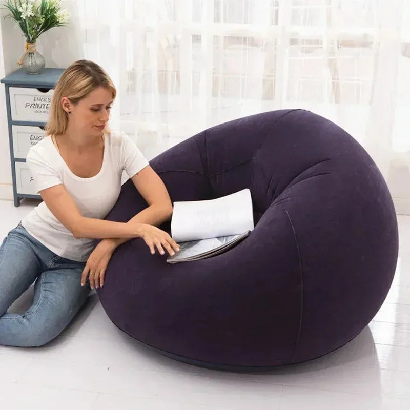 Large Inflatable Lazy Sofa Chair - PVC Lounger Bean Bag for Indoor Outdoor - Deal Done