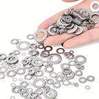 Stainless Steel Flat Washer Kit 180pcs – M2 to M10