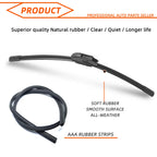 Universal J/U Hook Wiper Blades – 13" to 28" All Sizes
