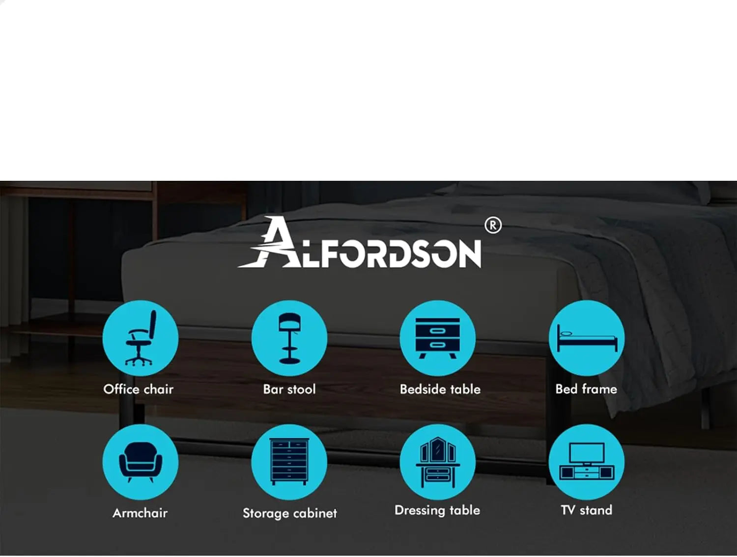 XMSJ Single Metal Bed Frame - Industrial Platform with Reinforced Steel - Deal Done