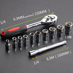 12pc Wrench & Socket Set – Car Bike Motorcycle Repair