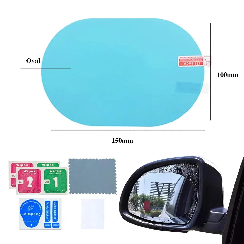Anti-Fog Rainproof Rearview Mirror Film Cover 2pcs