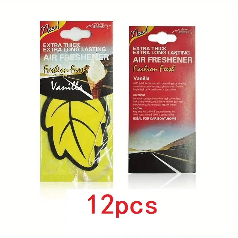 Hanging Car Air Freshener – Scented Leaf Shape (3–30 Pack)