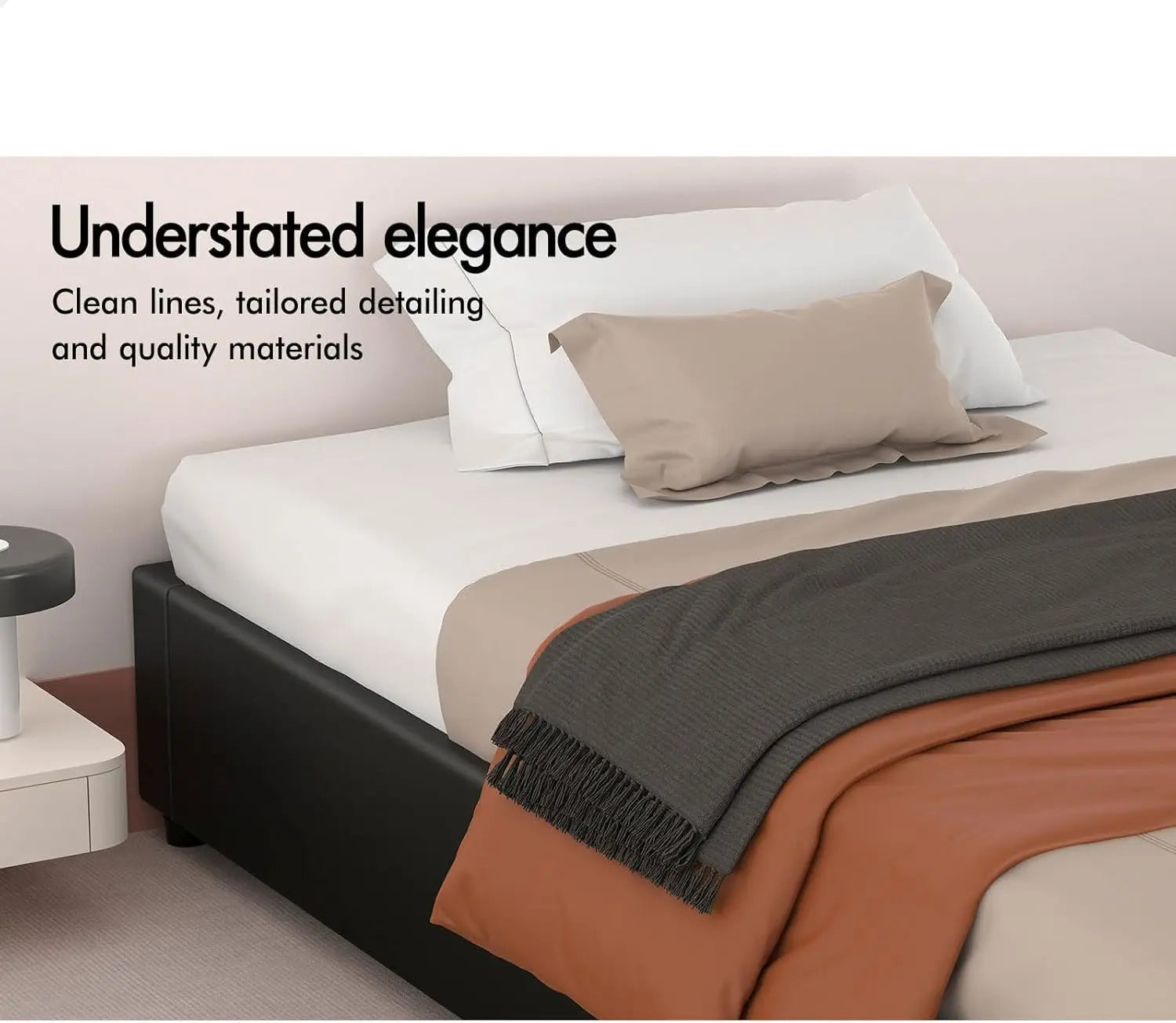 XMSJ Single Bed Frame 1600mm Gas Lift Storage - PU Leather Platform Base No Headboard - Deal Done