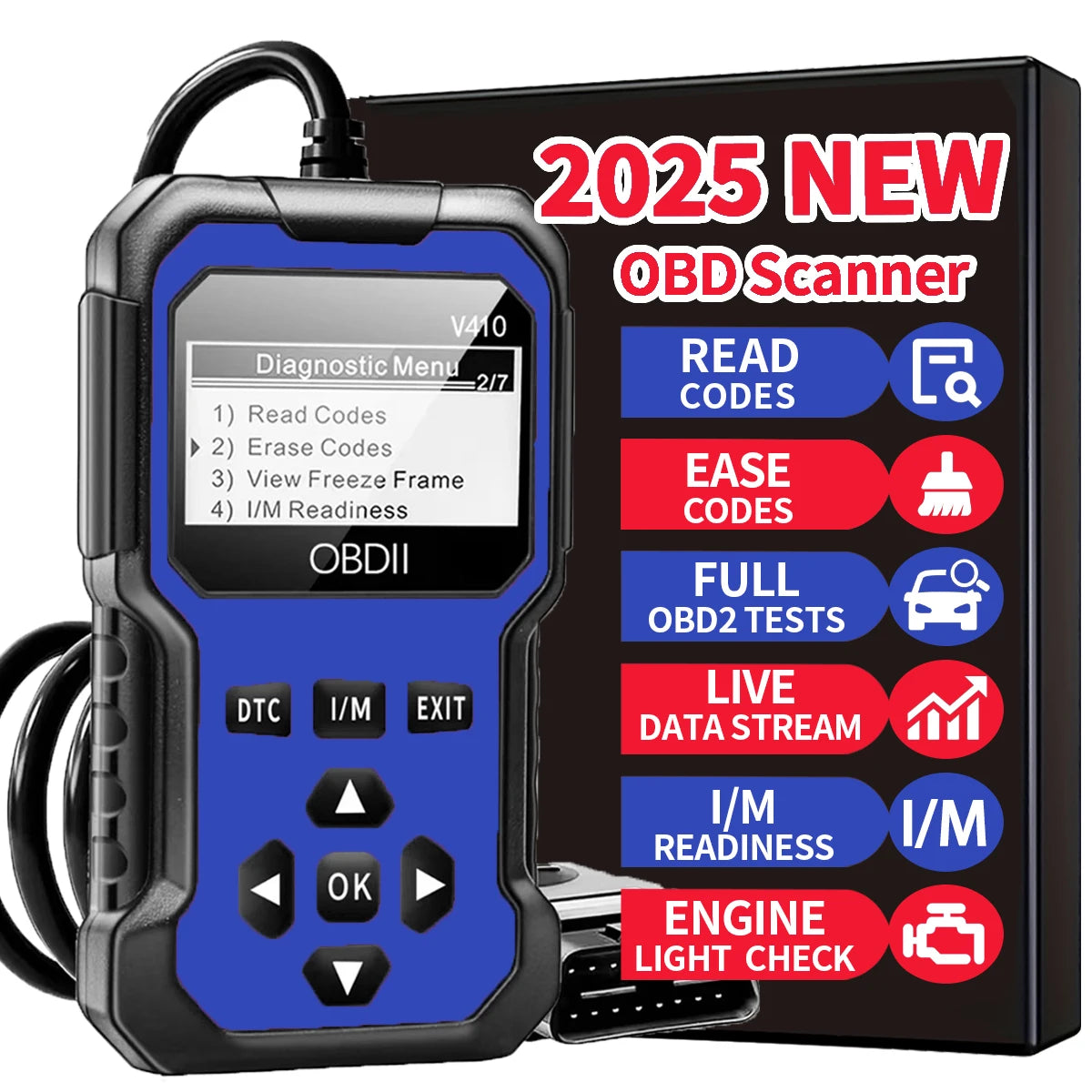 Jexiwe OBD2 Scanner – Car Diagnostic Fault Code Reader